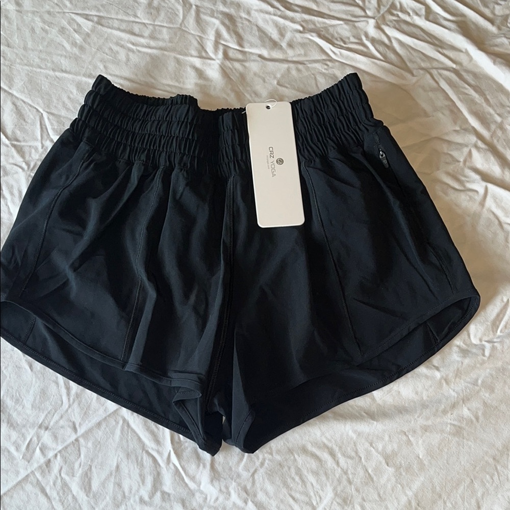 CRZ Yoga Athletic Shorts Black Womens XS